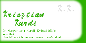 krisztian kurdi business card